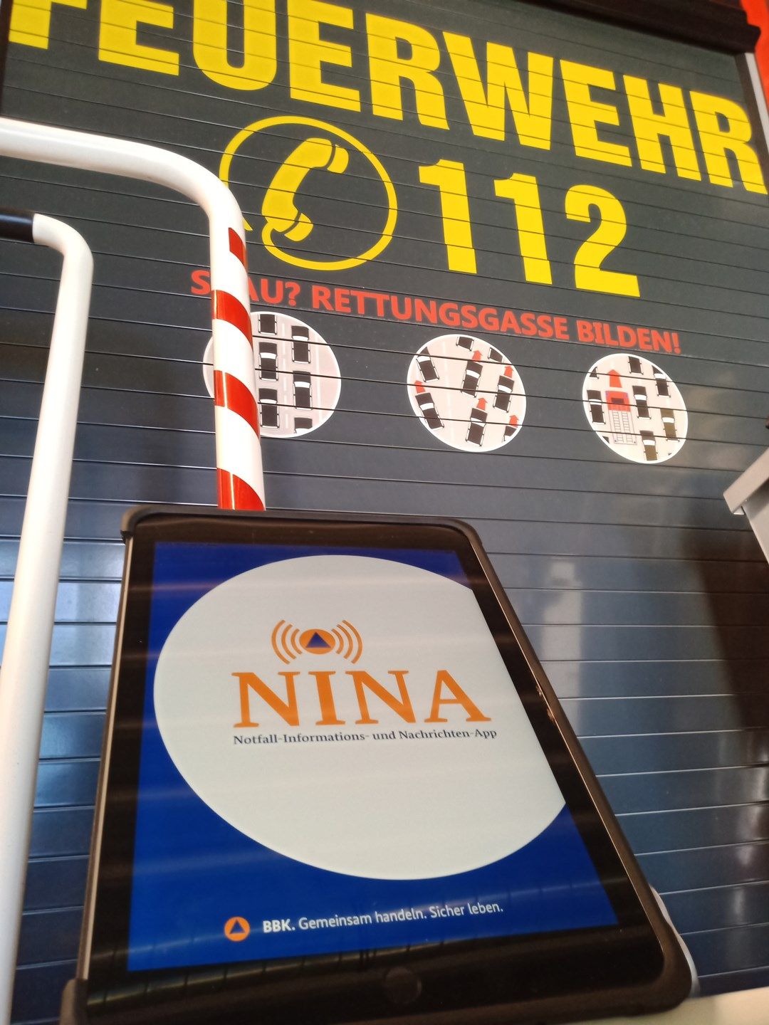 Warn-App NINA auf dem Tablet